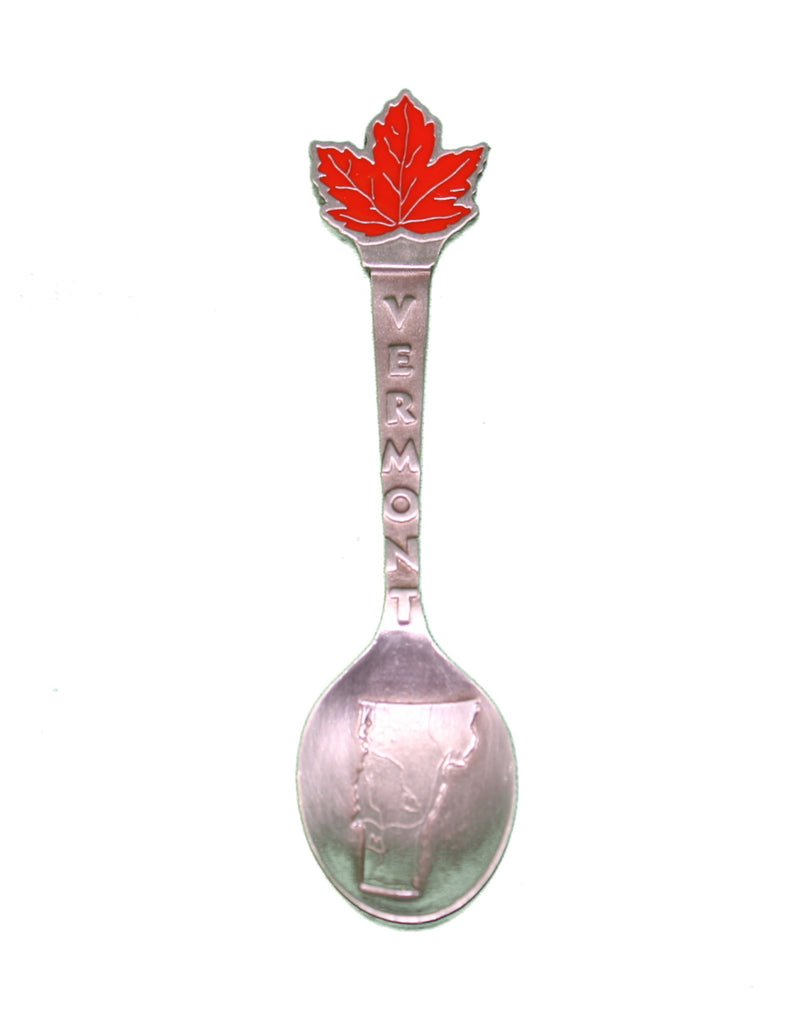 Red Leaf Souvenir Pewter Spoon - The Country Christmas Loft