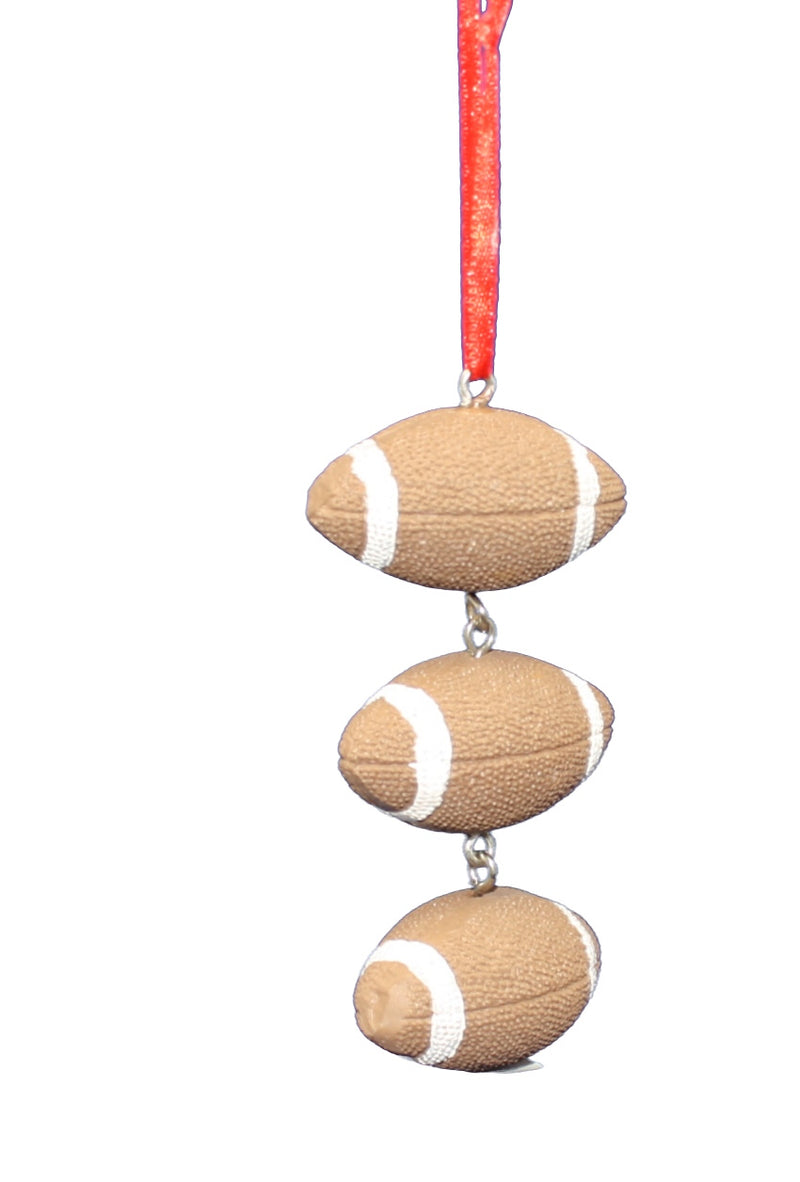 Sports Ball Swag Ornament - Football - The Country Christmas Loft