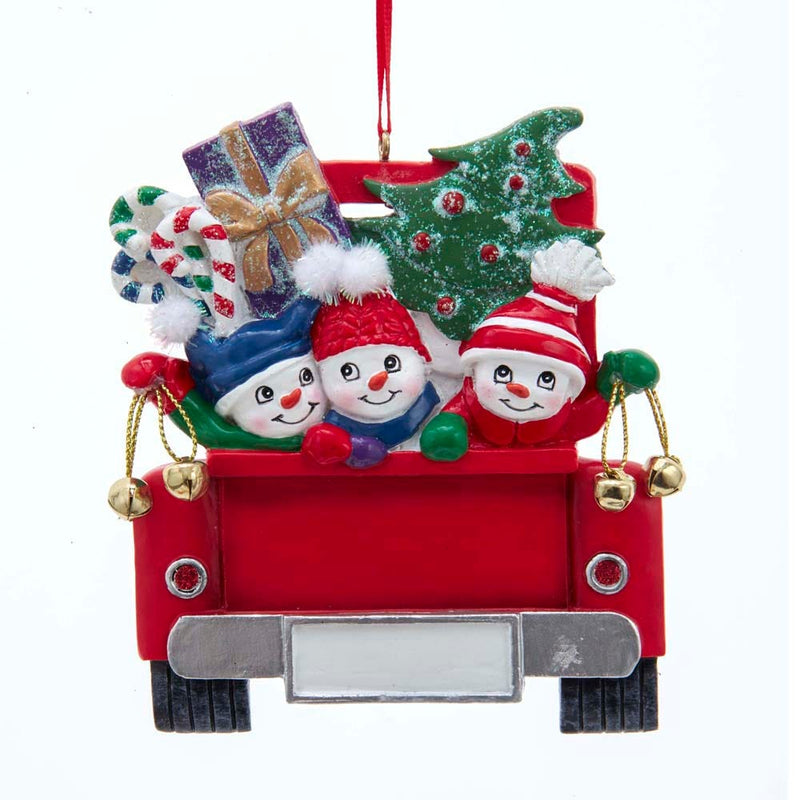 Snowman on Truck Ornament - - The Country Christmas Loft