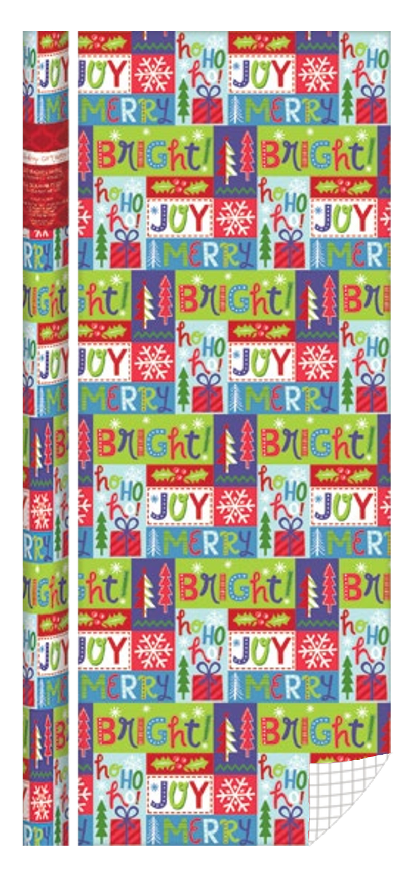 Whimsical Roll Wrap - 40" x 288" - Christmas Words - The Country Christmas Loft