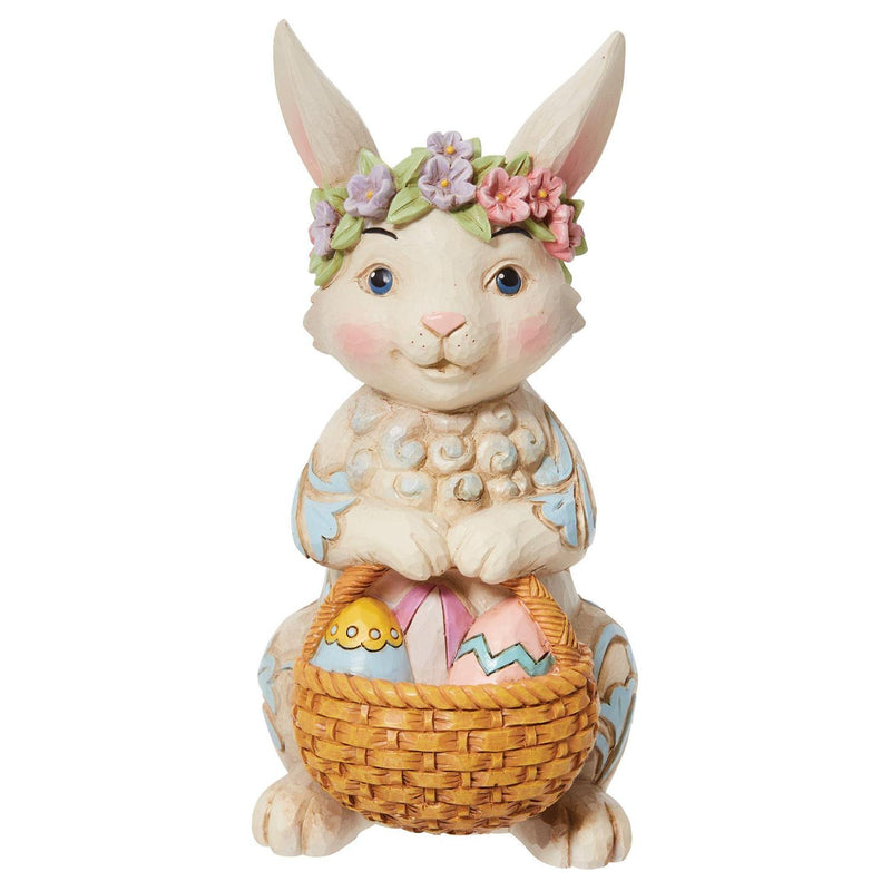 Pint Bunny with Floral Crown Figurine - The Country Christmas Loft