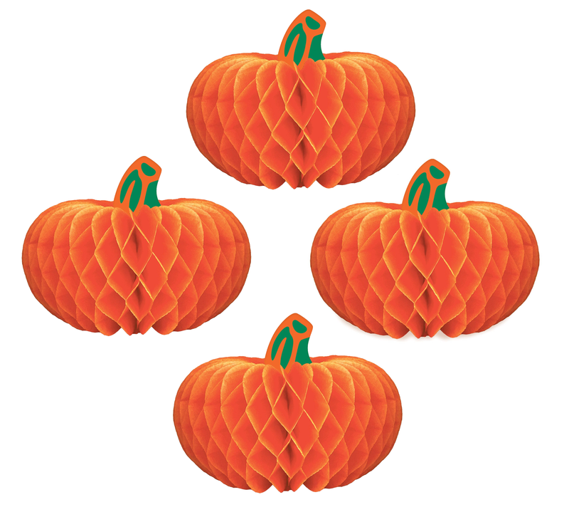 Tissue Pumpkins - 4 Inch - 4 Pack