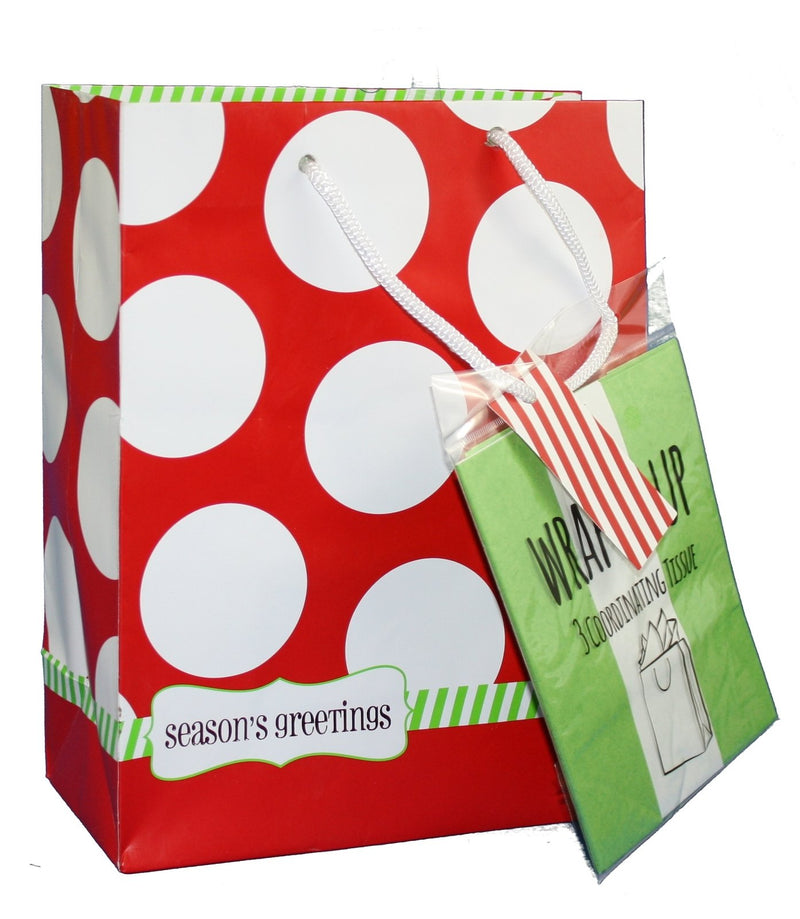 Traditional Gift Bag With Matching Tissue - - The Country Christmas Loft