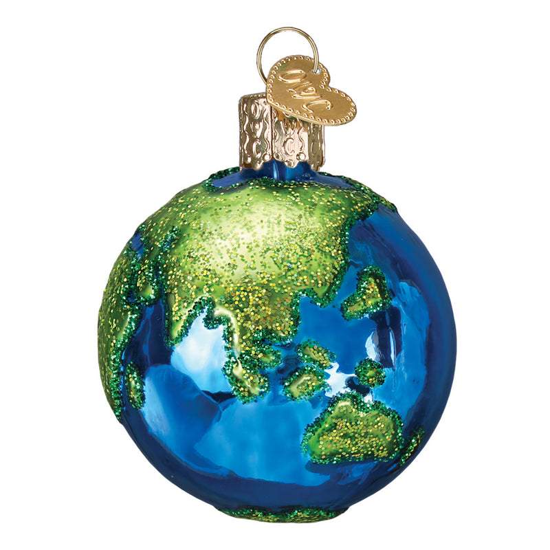 Planet Earth Glass Ornament - The Country Christmas Loft