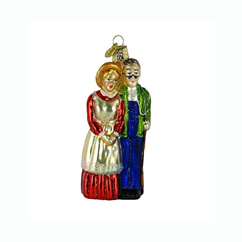 Farm Couple Glass Ornament - The Country Christmas Loft