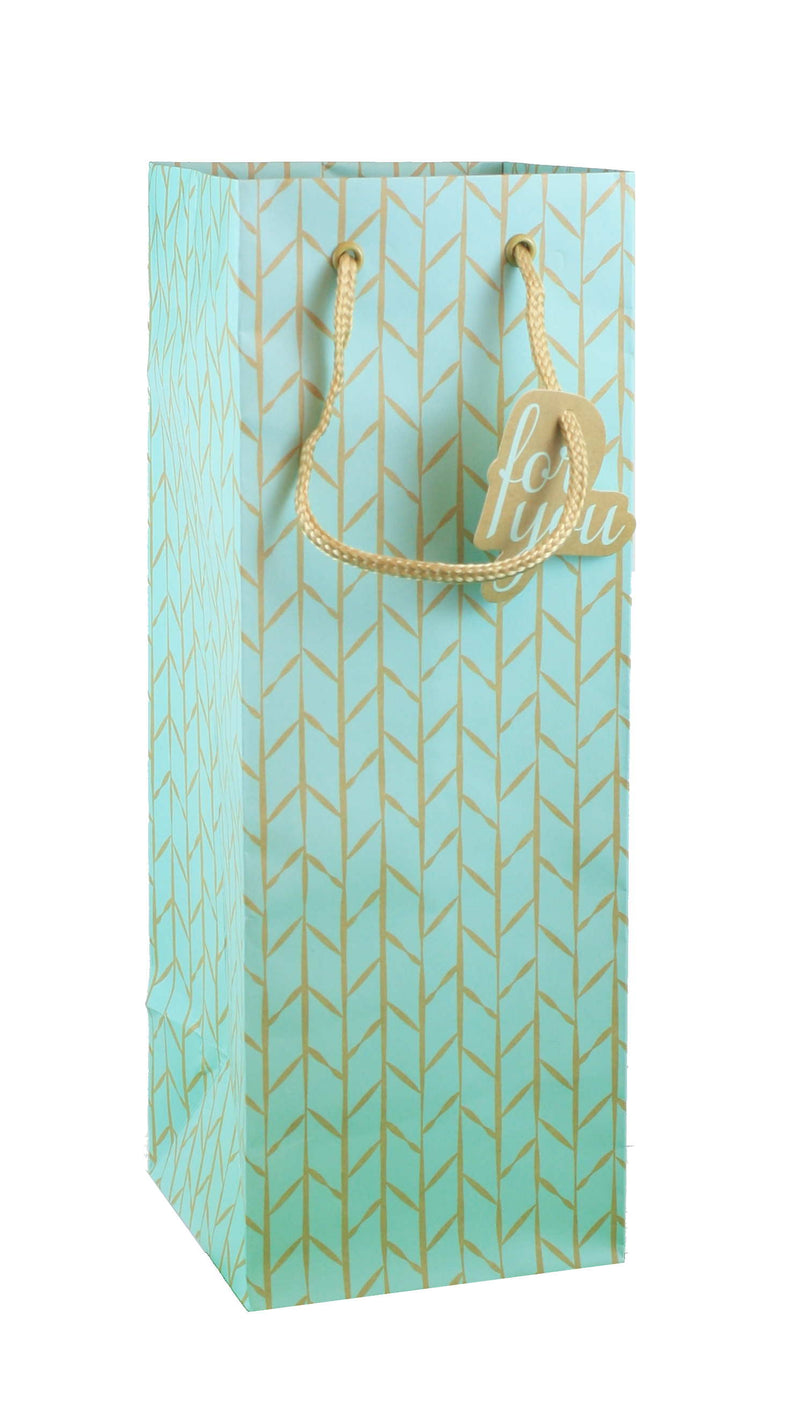 Heavyweight Bottle Gift Bag - Sage Fern - The Country Christmas Loft