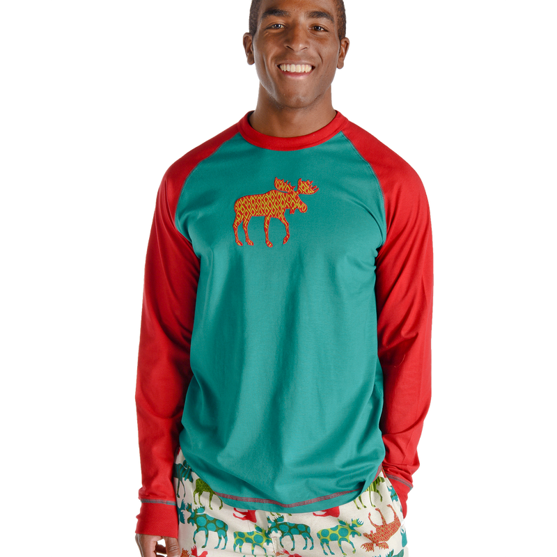 Pattern Moose Long Sleeve Tee - - The Country Christmas Loft