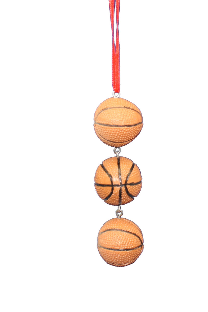 Sports Ball Swag Ornament - Basketball - The Country Christmas Loft