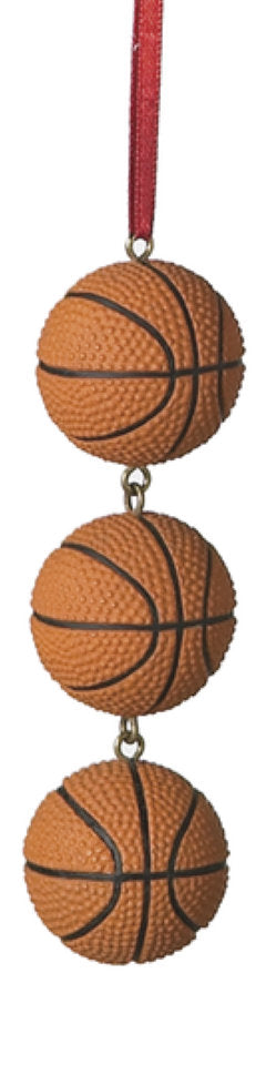 Sports Ball Swag Ornament -  Basketball - The Country Christmas Loft