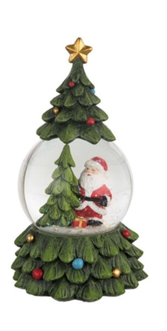 Glass Christmas Tree Snow Globe - - The Country Christmas Loft