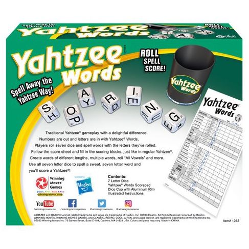 Yahtzee Words