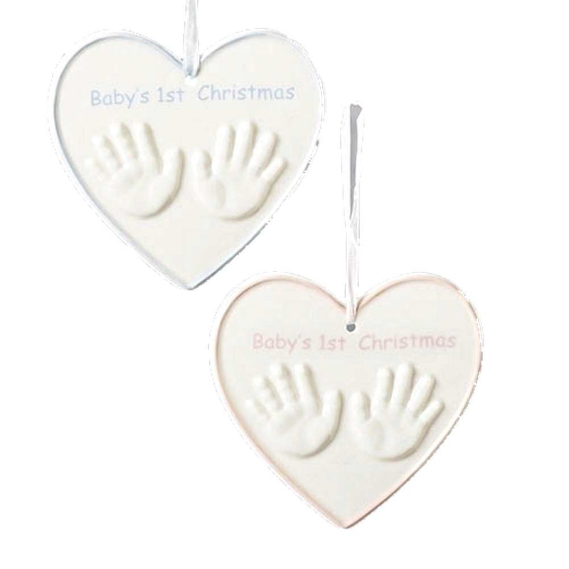 Hands in Heart Babies First Christmas -  Pink - The Country Christmas Loft