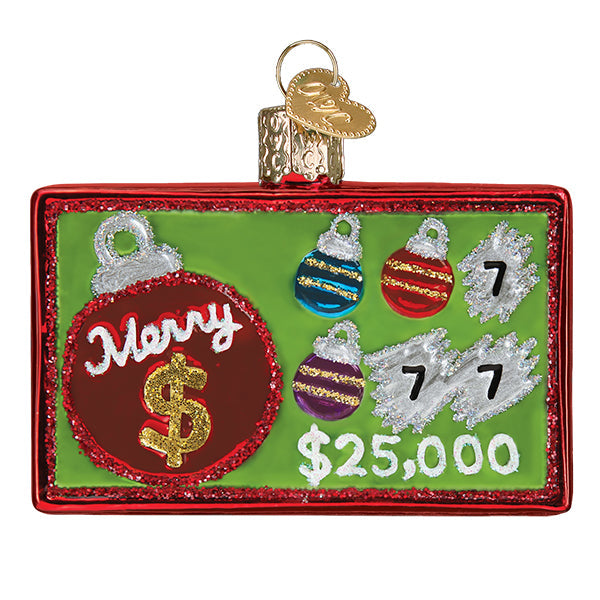 Merry Scratch Ticket Ornament - The Country Christmas Loft