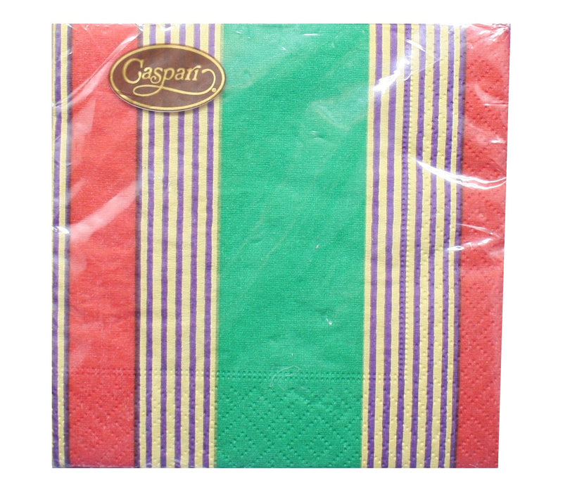 Riviera Stripe Dark Green - Cocktail Napkin