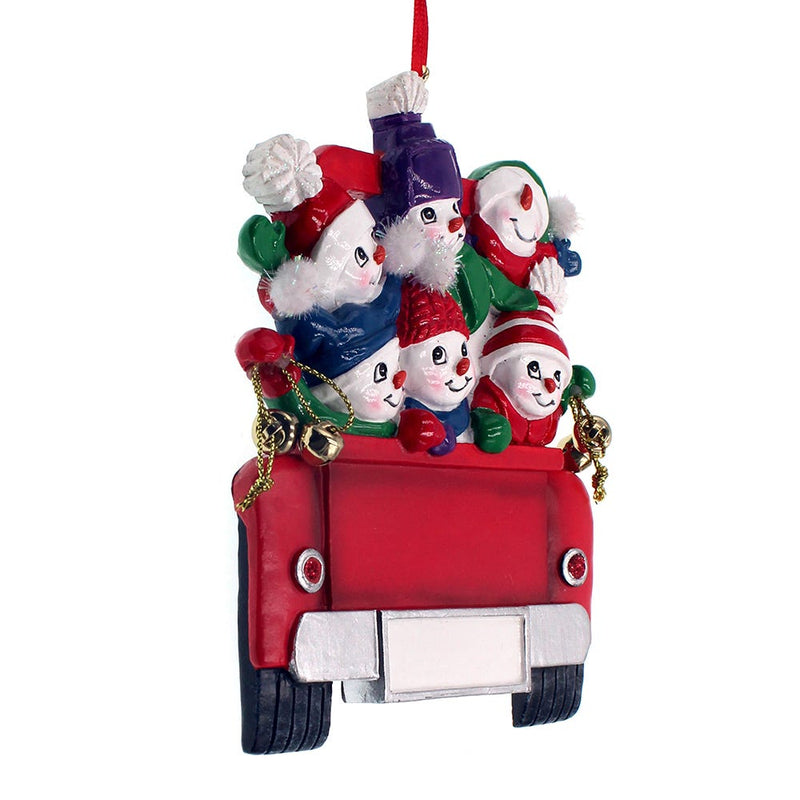 Snowman on Truck Ornament - - The Country Christmas Loft