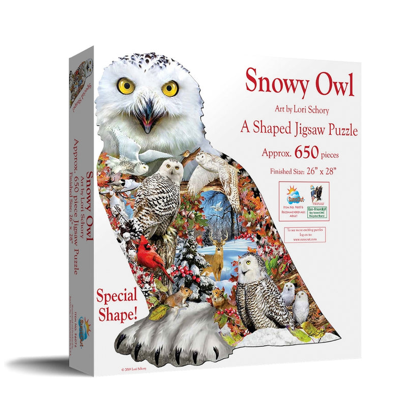 Snowy Owl Shaped Puzzle