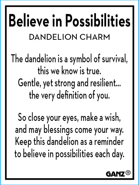 Believe in Possibilities - Dandelion Charm