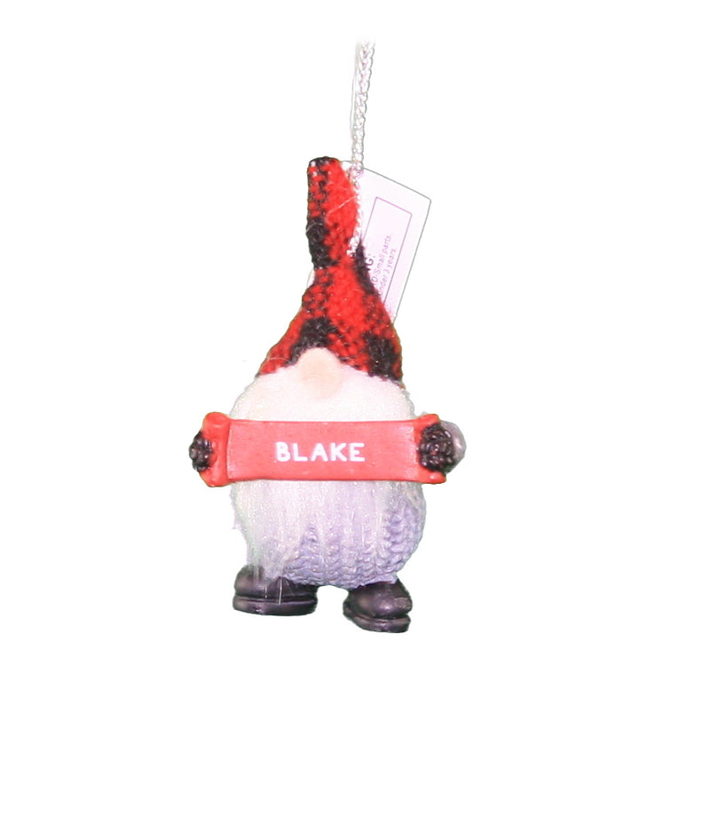 Personalized Gnome Ornament (Letters A-I) - Blake - The Country Christmas Loft