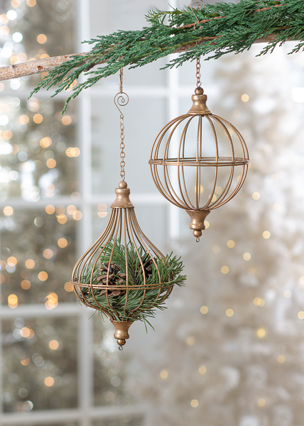 Oversized Hinged Round Shape Ornaments - The Country Christmas Loft