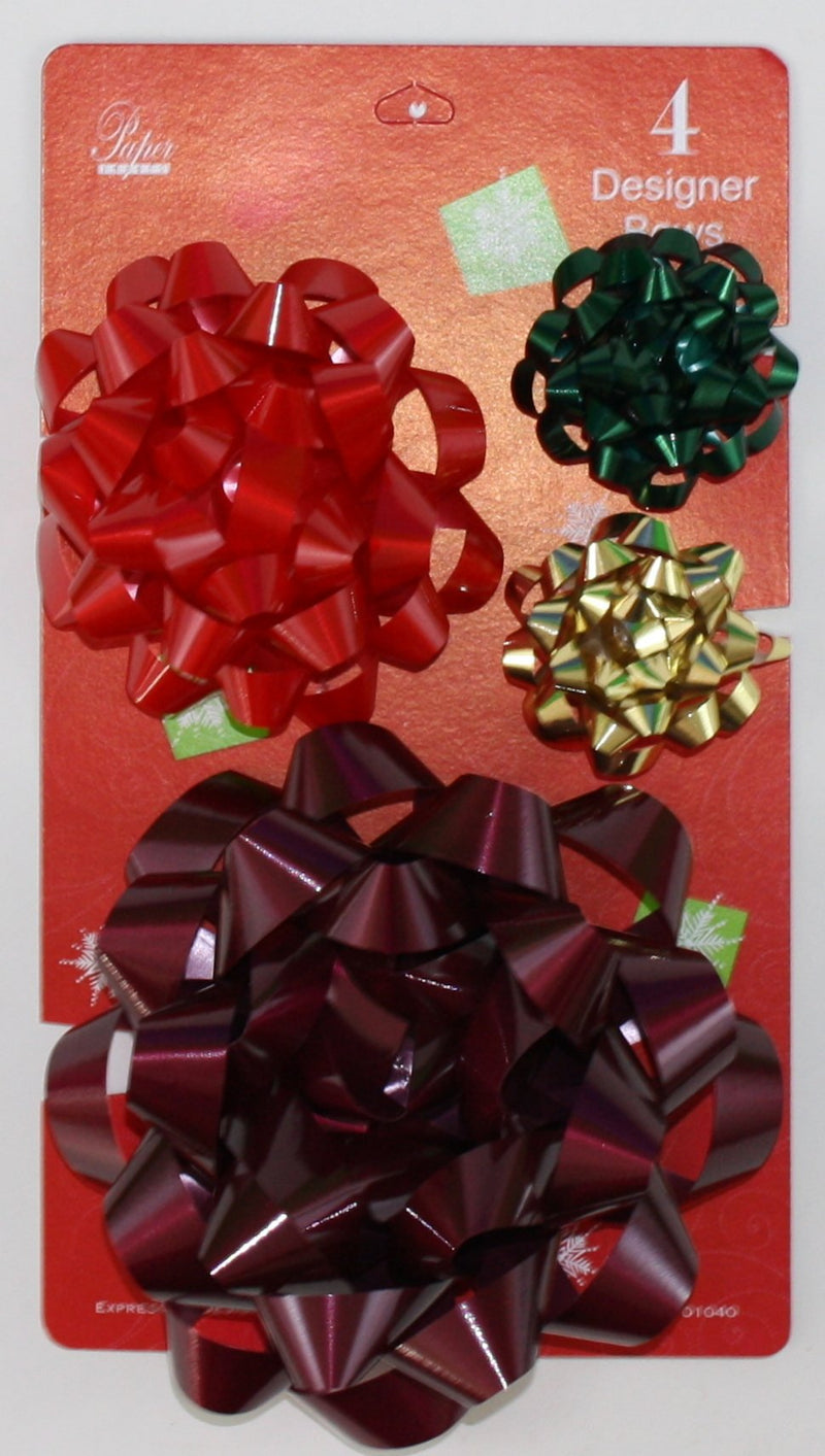 Confetti Bow 4 Pack - - The Country Christmas Loft