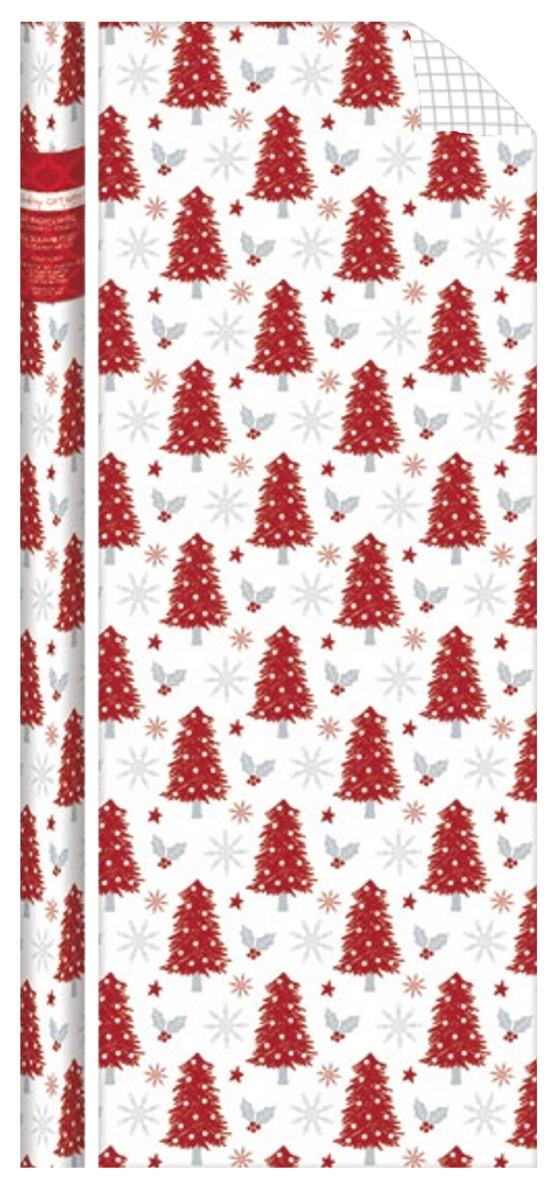 Traditional Roll Wrap - 40" x 288" - Red Trees