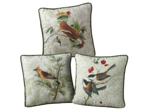 Festive Bird Pillow - - The Country Christmas Loft