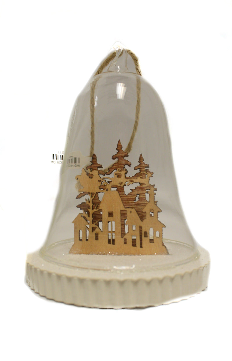 Silhouette Glass Dome Ornament - Deer - The Country Christmas Loft