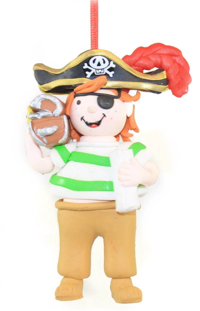 Pirate Kid Ornament - Green - The Country Christmas Loft