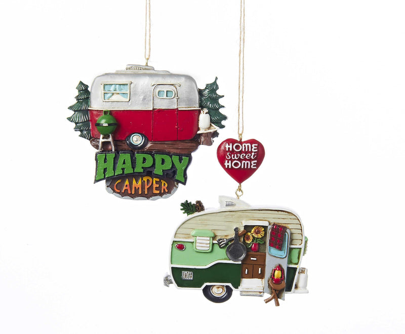 Resin Painted Camper Ornament - Home Sweet Home - The Country Christmas Loft